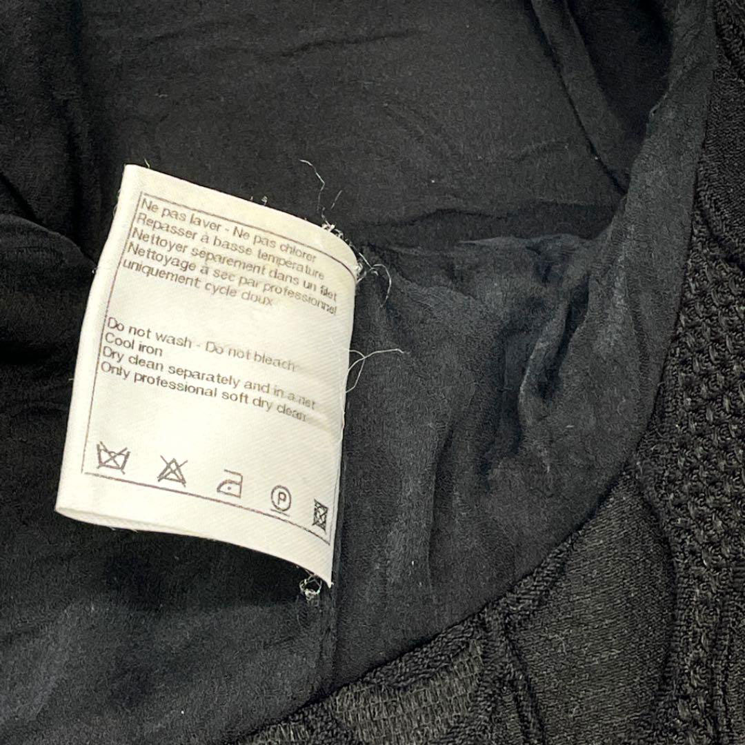 CHANEL シャネル ボレロ カメリア コットン シルク 38 ブラック 09C