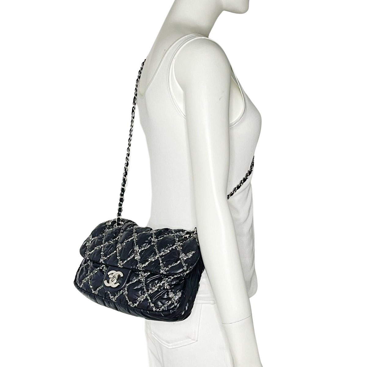 CHANEL シャネル チェーンショルダーバッグ パリビザンス ナイロン  