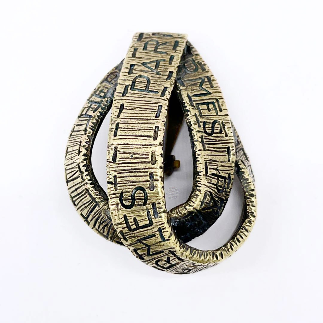 HERMES エルメス ビッグイヤリング リボンモチーフ ゴールド