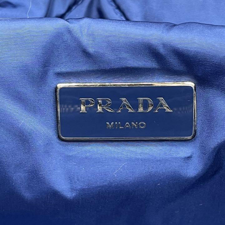 PRADA プラダ 2WAYハンドバッグ ボンバー ナイロン ブルー BN2771