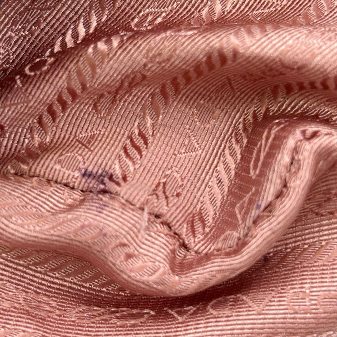 PRADA プラダ リボン ミニショルダーバッグ ナイロン ブラック/ゴールド金具