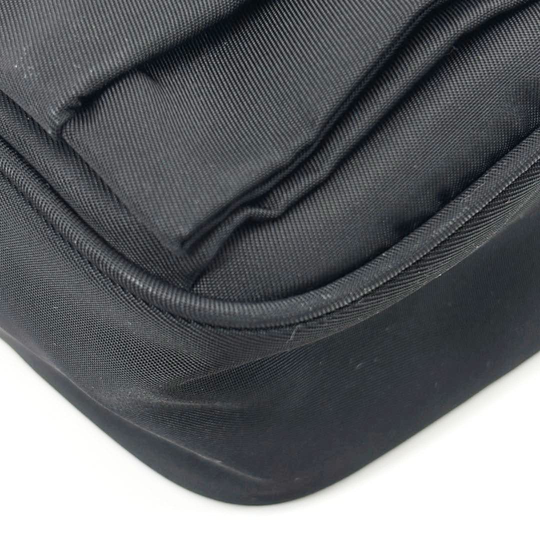 PRADA プラダ リボン ミニショルダーバッグ ナイロン ブラック/ゴールド金具