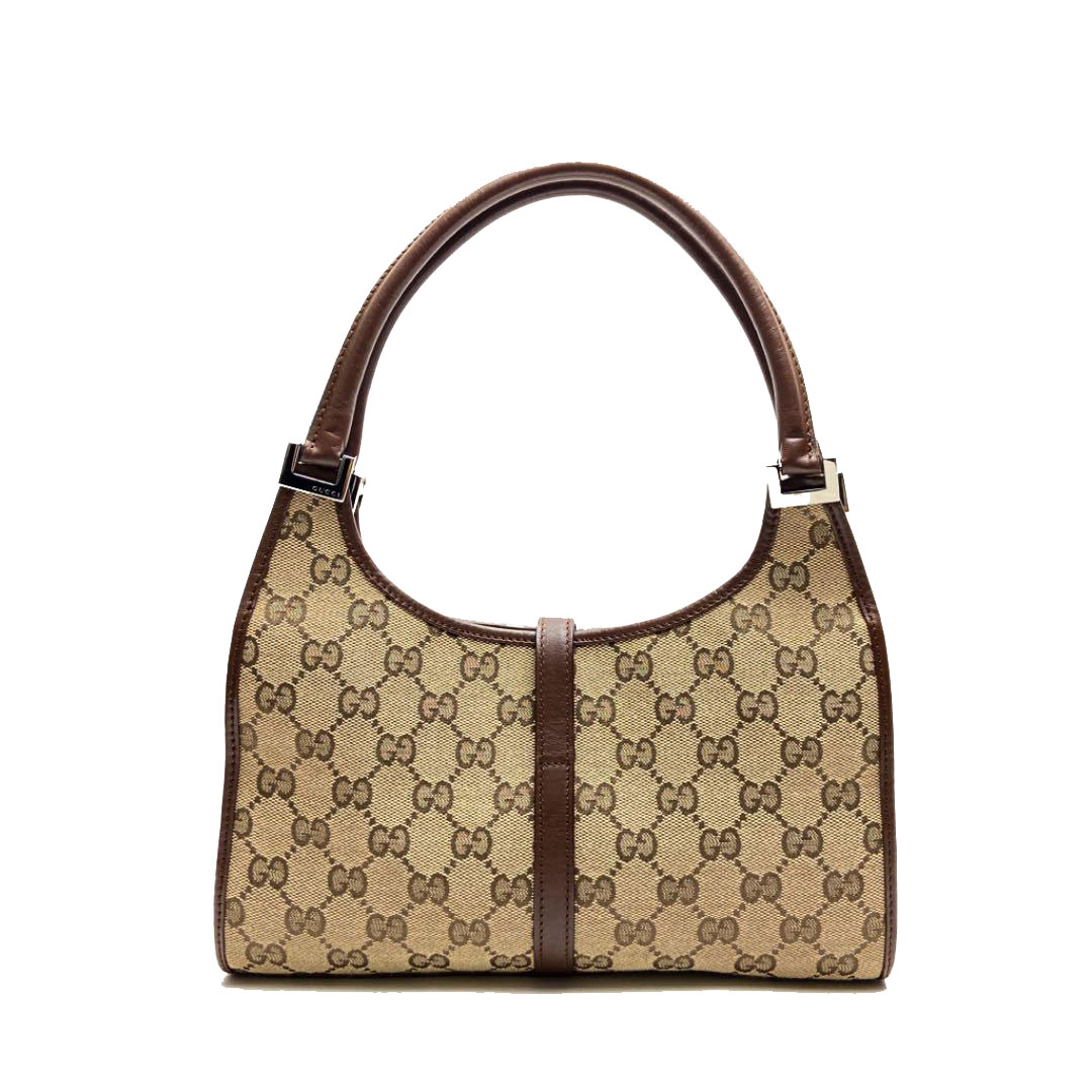 希少】GUCCI グッチ ジャッキー ショルダーバッグ キャンバス オレンジ 