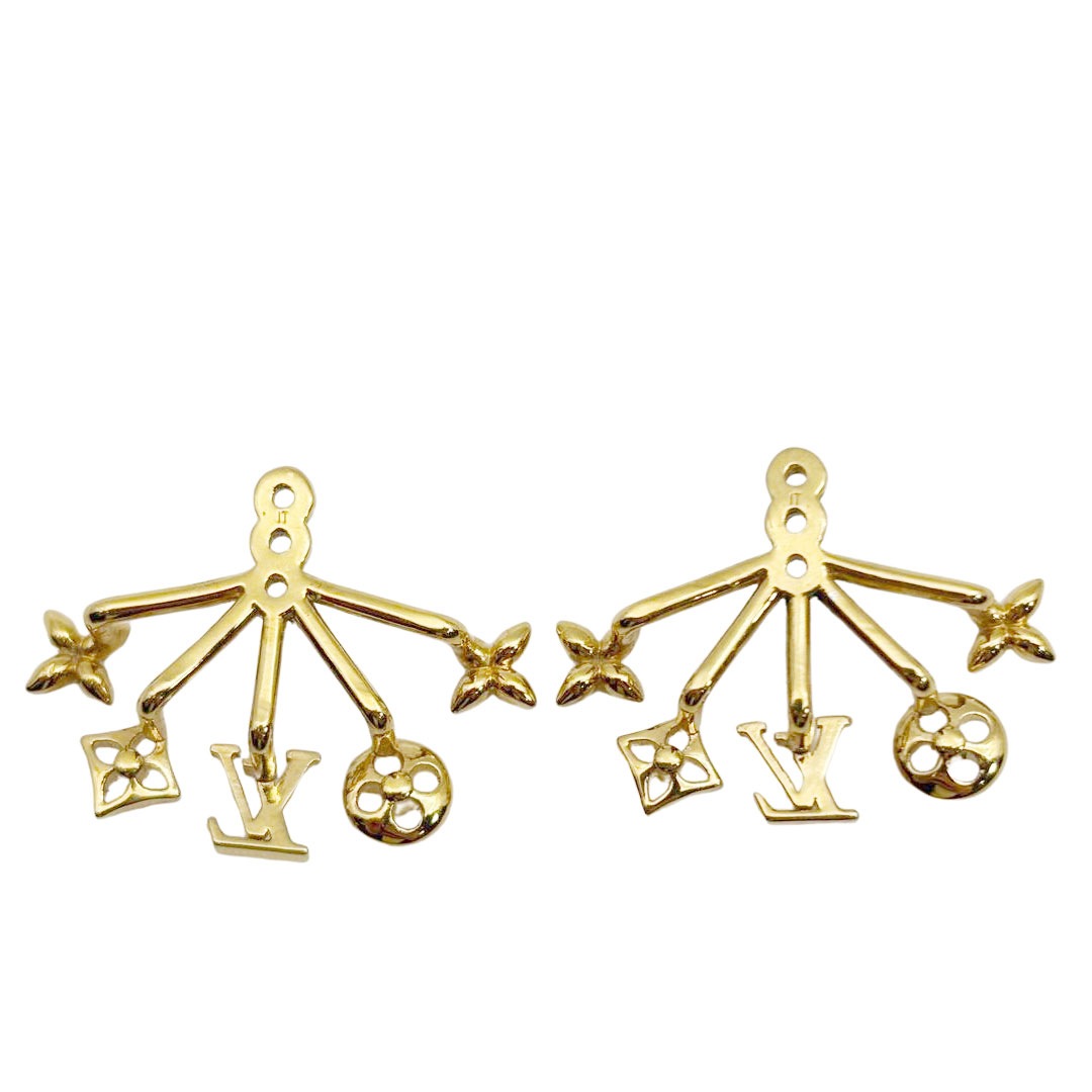 LOUIS VUITTON ルイヴィトン ピアス クルーザー フェイクパール ゴールド M00601