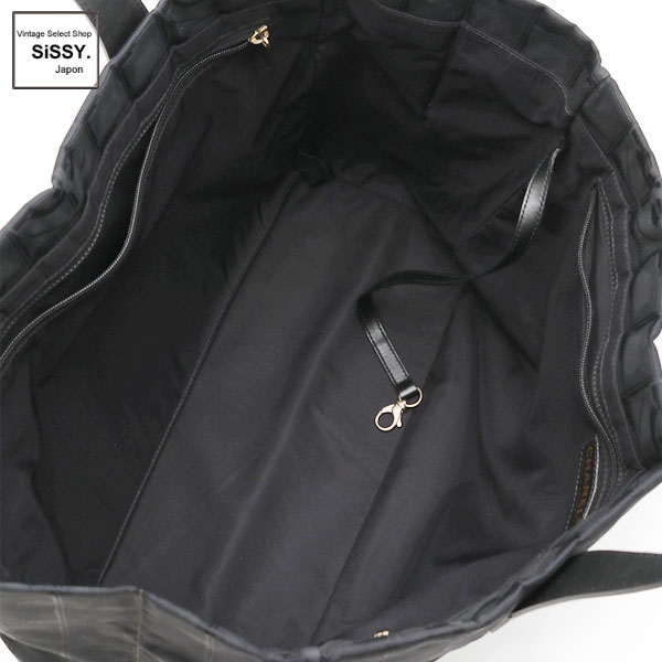 ■シャネル■ ニュートラベルラインMM トートバッグ ナイロンキャンバス レザー ブラック  【CHANEL】