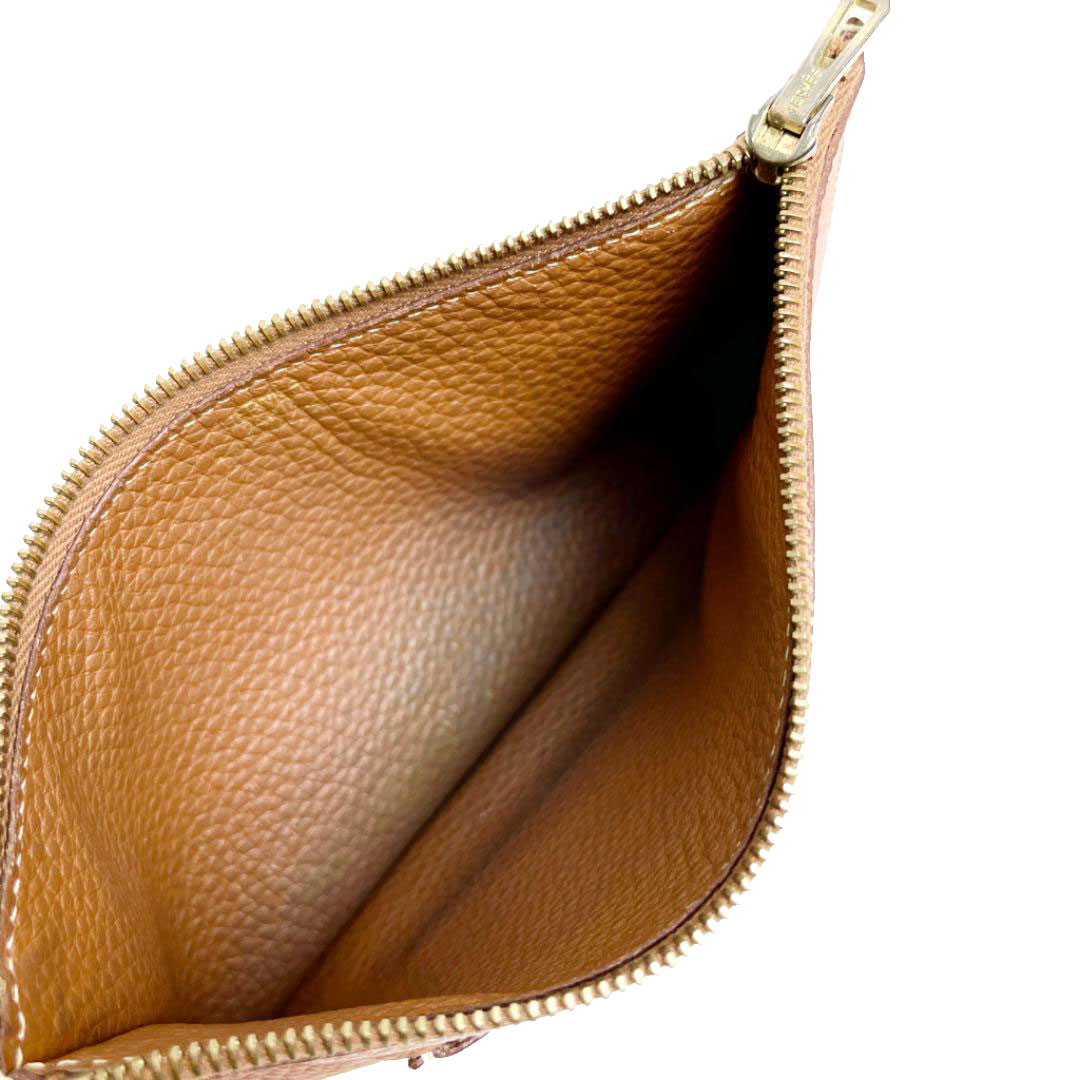 HERMES エルメス ドゴンGM 二つ折り長財布 トゴ ゴールド ゴールド金具 □M刻印（2009年頃製造）