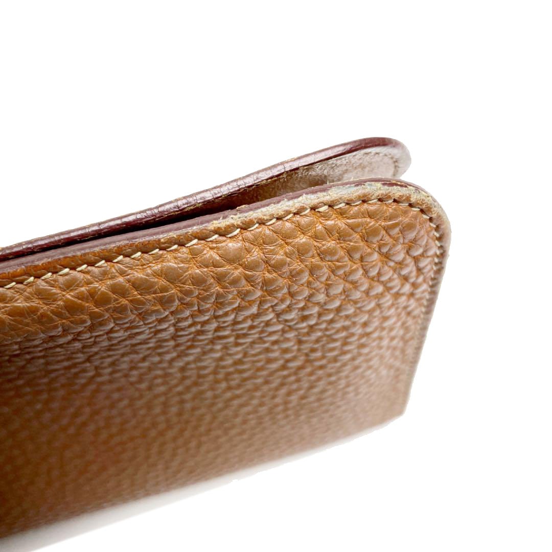 HERMES エルメス ドゴンGM 二つ折り長財布 トゴ ゴールド ゴールド金具 □M刻印（2009年頃製造）