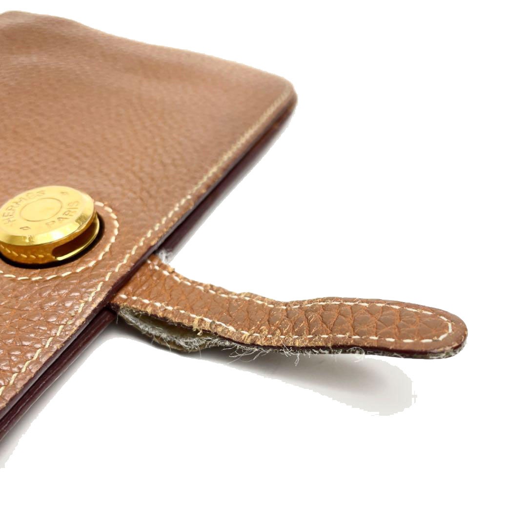 HERMES エルメス ドゴンGM 二つ折り長財布 トゴ ゴールド ゴールド金具 □M刻印（2009年頃製造）