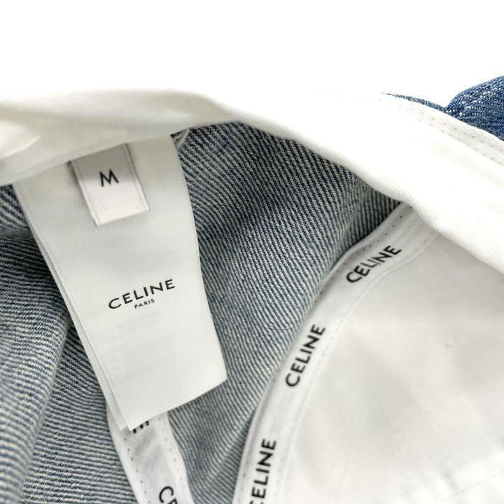 CELINE セリーヌ ベースボールキャップ Cイニシャルパッチ 2021ss デニム M(57) 2AUA2930F