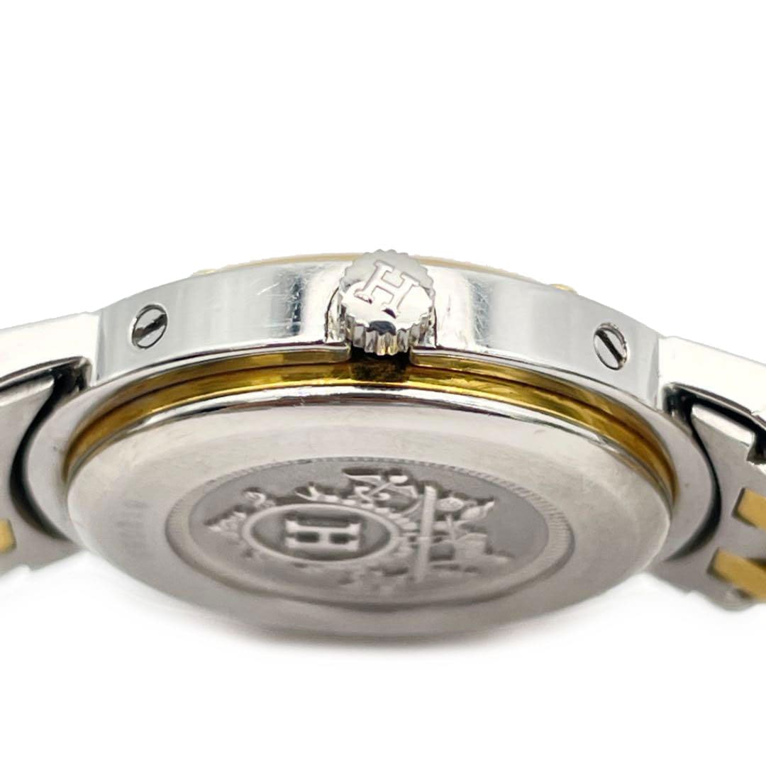 HERMES 腕時計 シルバー HERMES エルメス プロフィール デイト クォーツ 腕時計 シルバー