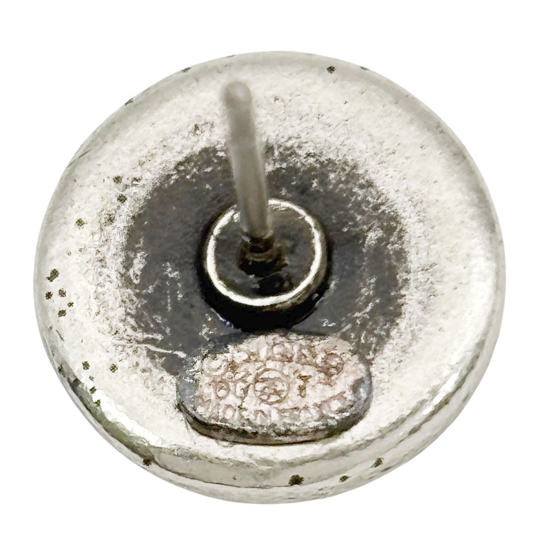 CHANEL シャネル ラウンドピアス ココマーク 手書き風 ベージュ シルバー 00T