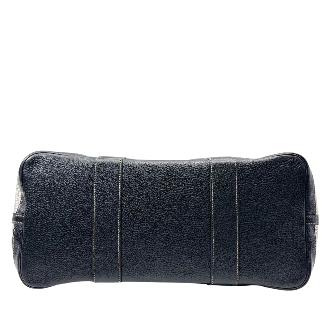 HERMES エルメス トートバッグ ガーデンパーティ PM ボルデュック リボン柄 トワルアッシュ グレー 2006年 クリスマス限定