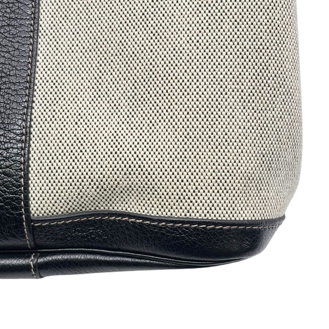 HERMES エルメス トートバッグ ガーデンパーティ PM ボルデュック リボン柄 トワルアッシュ グレー 2006年 クリスマス限定