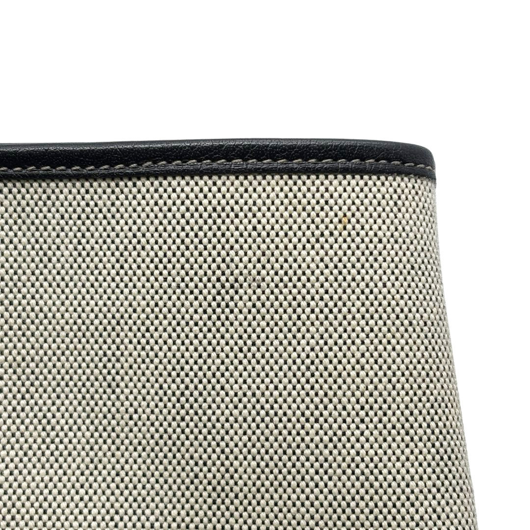 HERMES エルメス トートバッグ ガーデンパーティ PM ボルデュック リボン柄 トワルアッシュ グレー 2006年 クリスマス限定