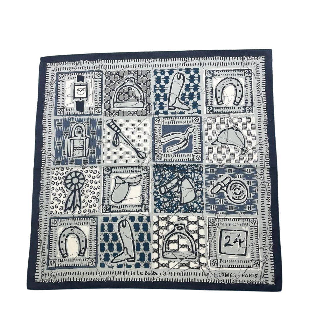 HERMES エルメス スカーフ カレ65 『Le Boubou H(ブーブーH)』コットン