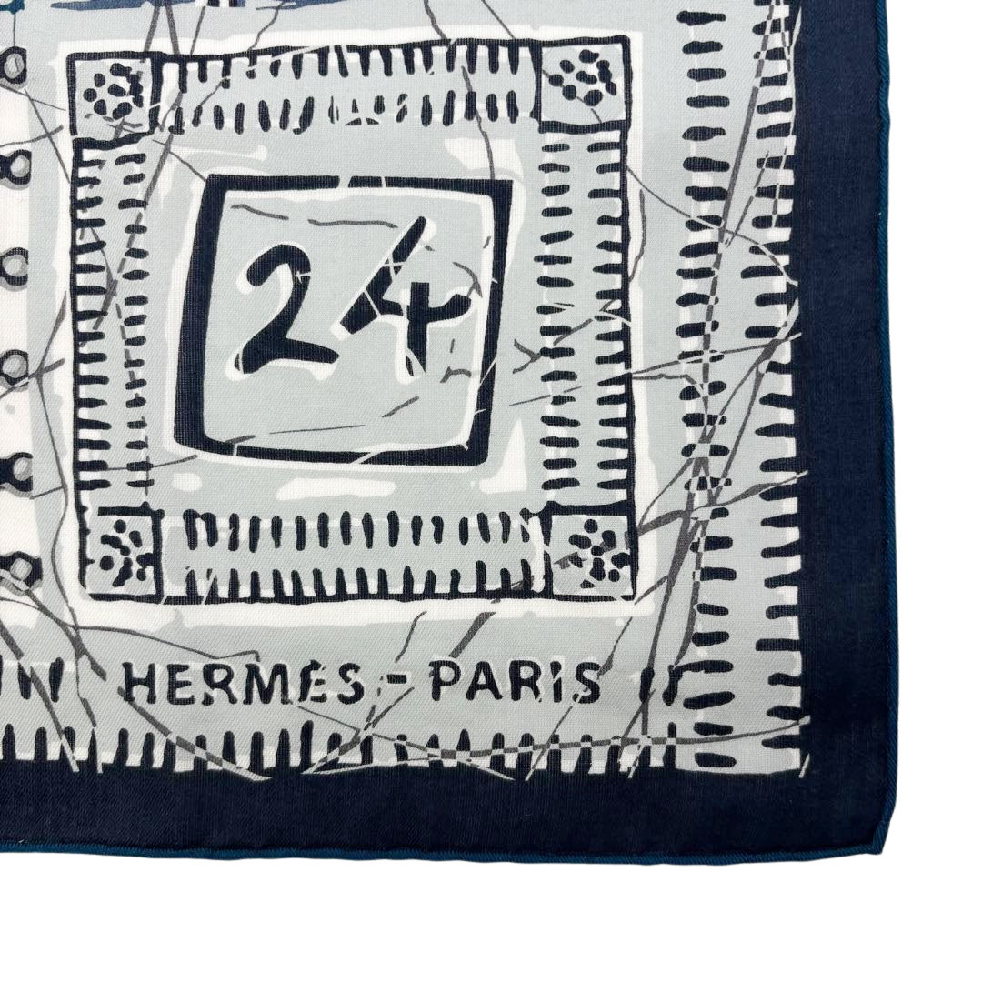 HERMES エルメス スカーフ カレ65 『Le Boubou H(ブーブーH)』コットン