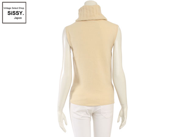 CHANEL シャネル ノースリーブ 01C P17019W02730 ニット カシミヤ 黄色 レディース【W171124680】中古 CHANEL シャネル ノースリーブ 01C P17019W02730 ニット