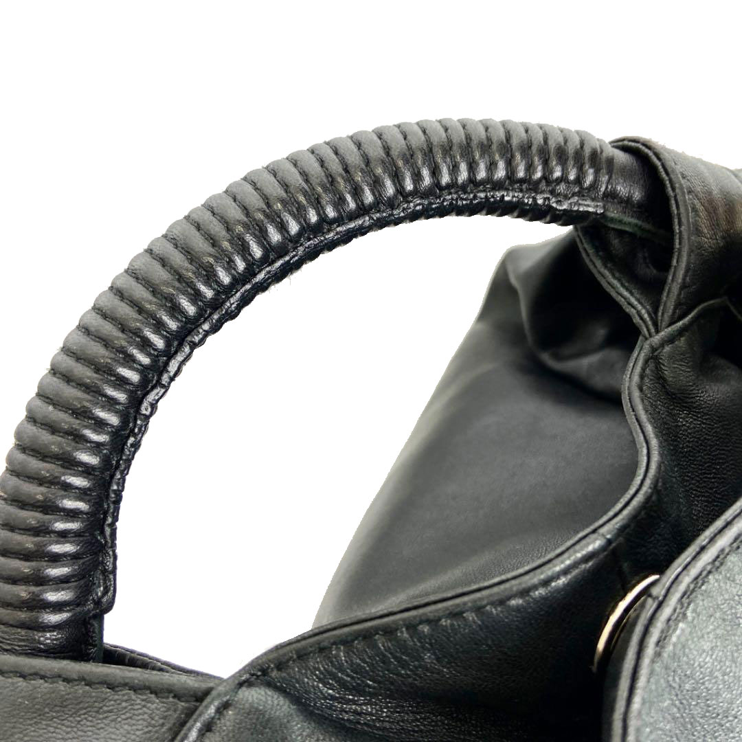 LOEWE ロエベ ナッパアイレ ハンドバッグ アナグラム ナッパレザー ブラック