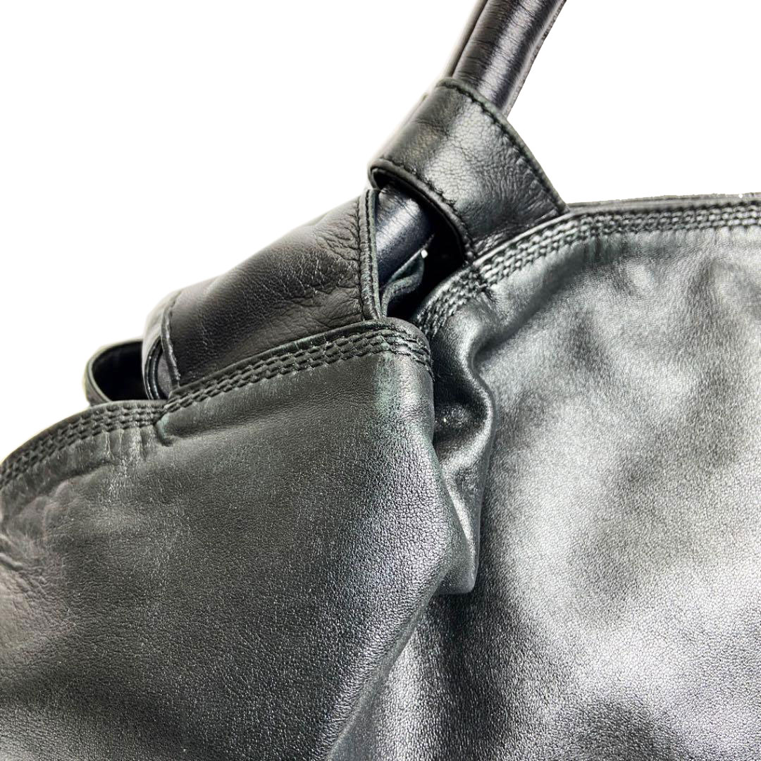 LOEWE ロエベ ナッパアイレ ハンドバッグ アナグラム ナッパレザー ブラック