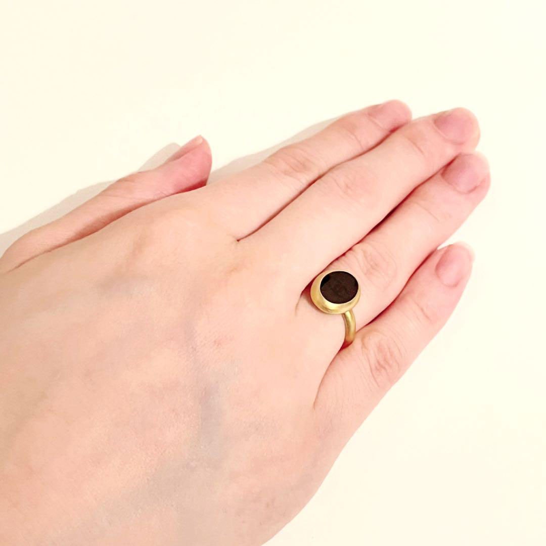 シャネル リング 指輪 カラーストーン ココマーク ゴールド ヴィンテージ CHANEL シャネル リング 指輪 ココマーク ゴールド ブラウン