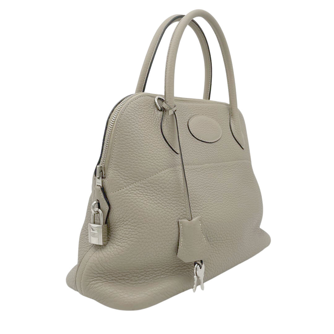 HERMES エルメス ボリード31 2WAYハンドバッグ トリヨンクレマンス トゥルティールグレー シルバー金具 □N刻印