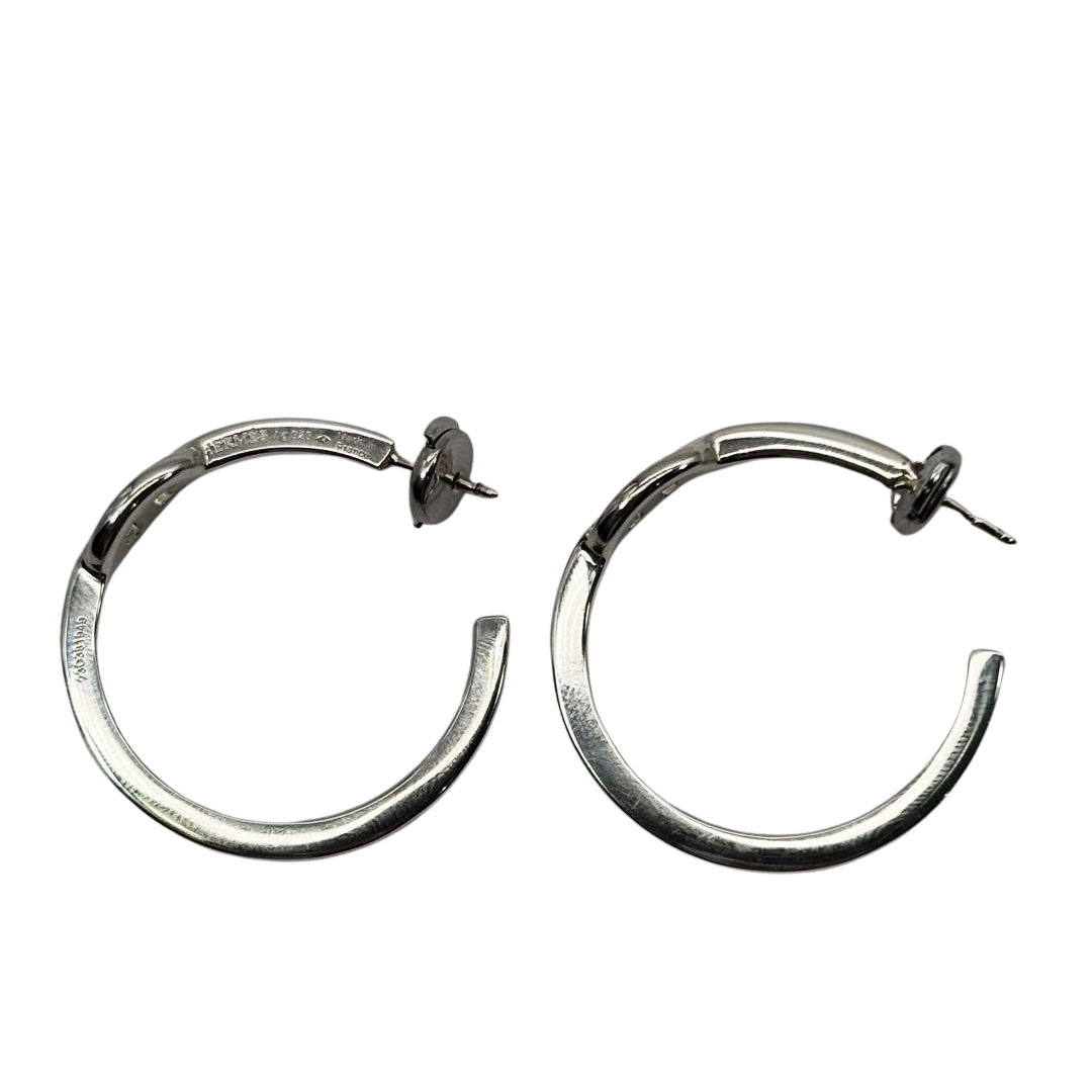 HERMES エルメス ピアス クレオール シェーヌダンクル アンシェネPM Ag925 シルバー