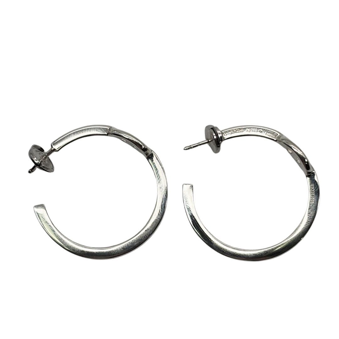 HERMES エルメス ピアス クレオール シェーヌダンクル アンシェネPM Ag925 シルバー