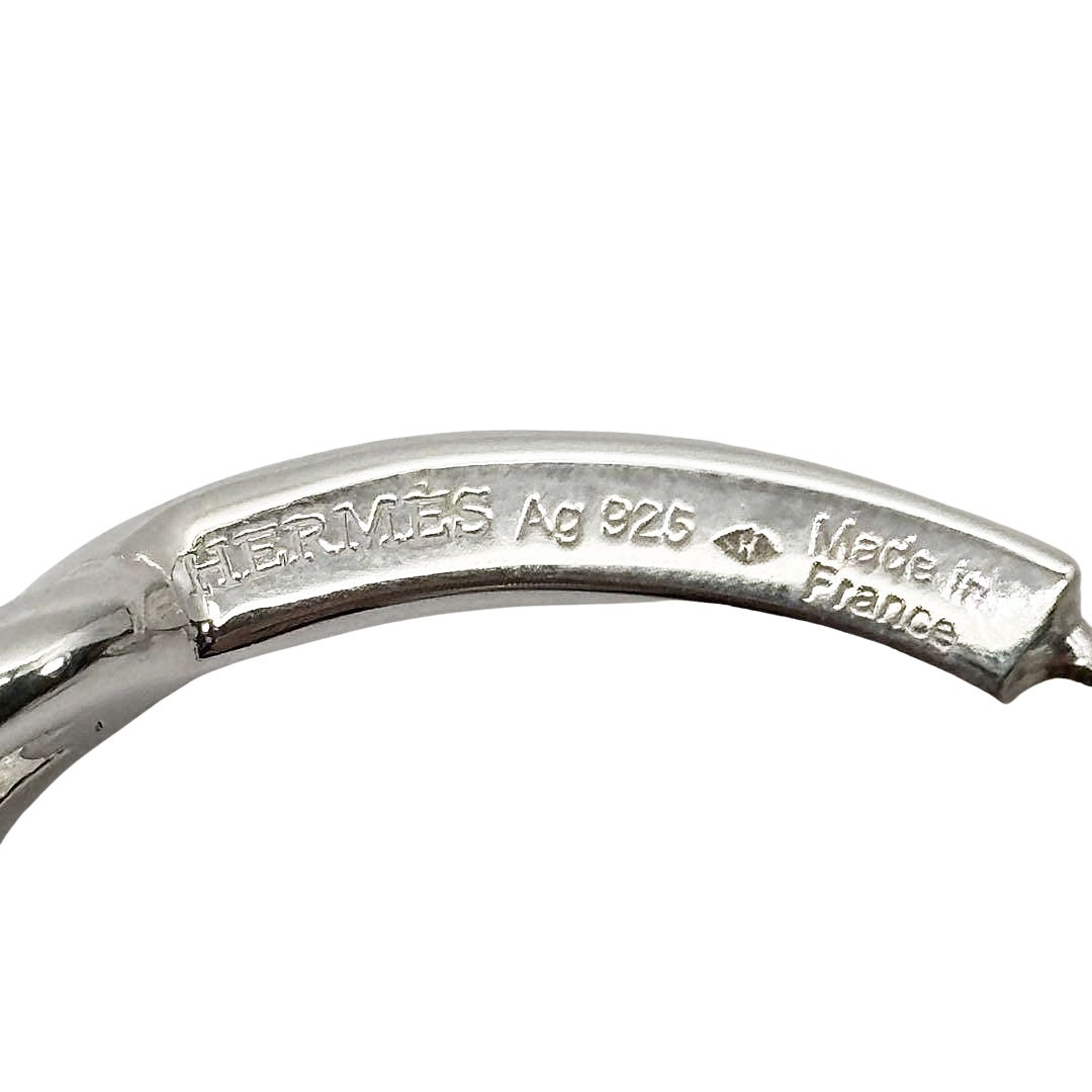 HERMES エルメス ピアス クレオール シェーヌダンクル アンシェネPM Ag925 シルバー