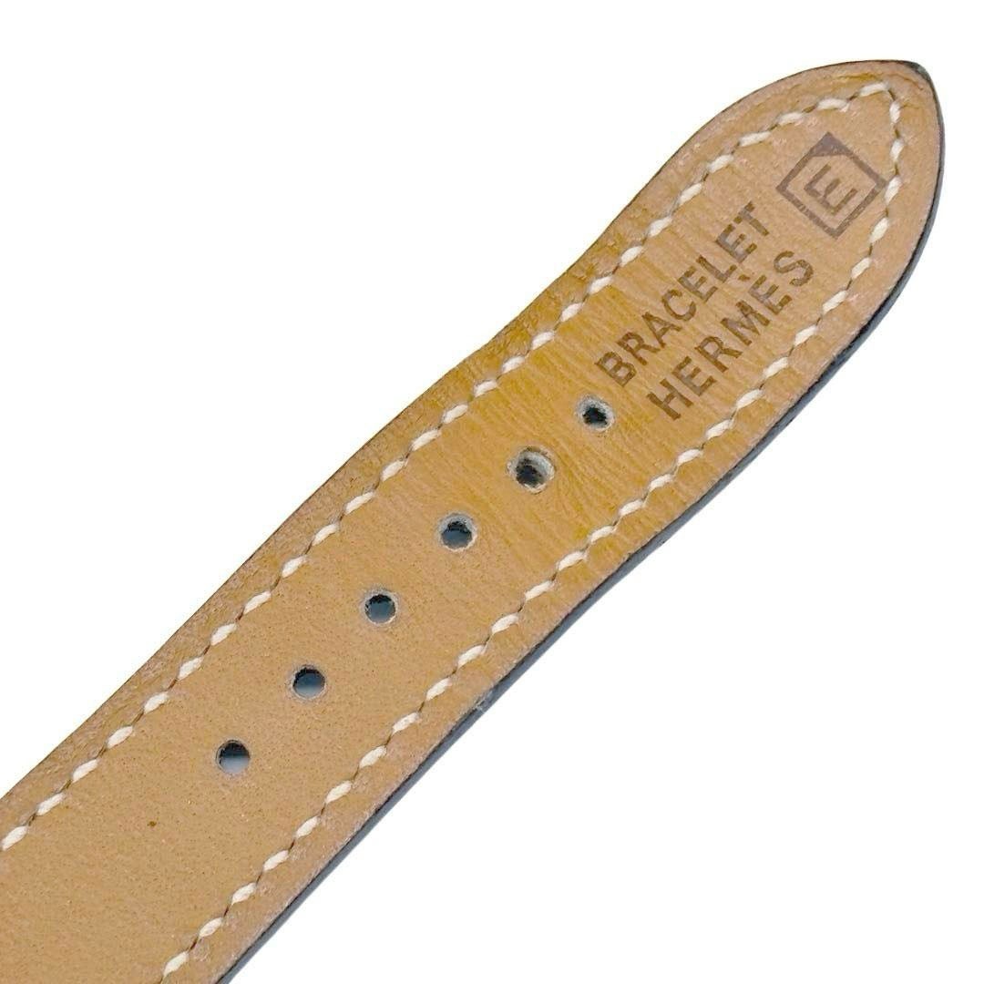 HERMES エルメス レディース腕時計 Hウォッチ QZ SS/革 シルバー/ブルージーン 青文字盤 HH1.210 □E刻印