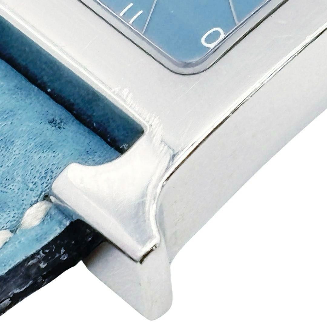 HERMES エルメス レディース腕時計 Hウォッチ QZ SS/革 シルバー/ブルージーン 青文字盤 HH1.210 □E刻印