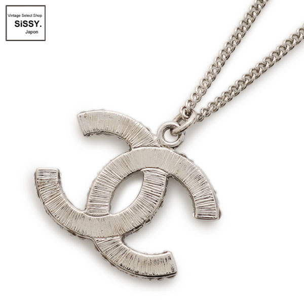 ■シャネル■ ココマーク ネックレス ラインストーン シルバー B18S 【CHANEL】