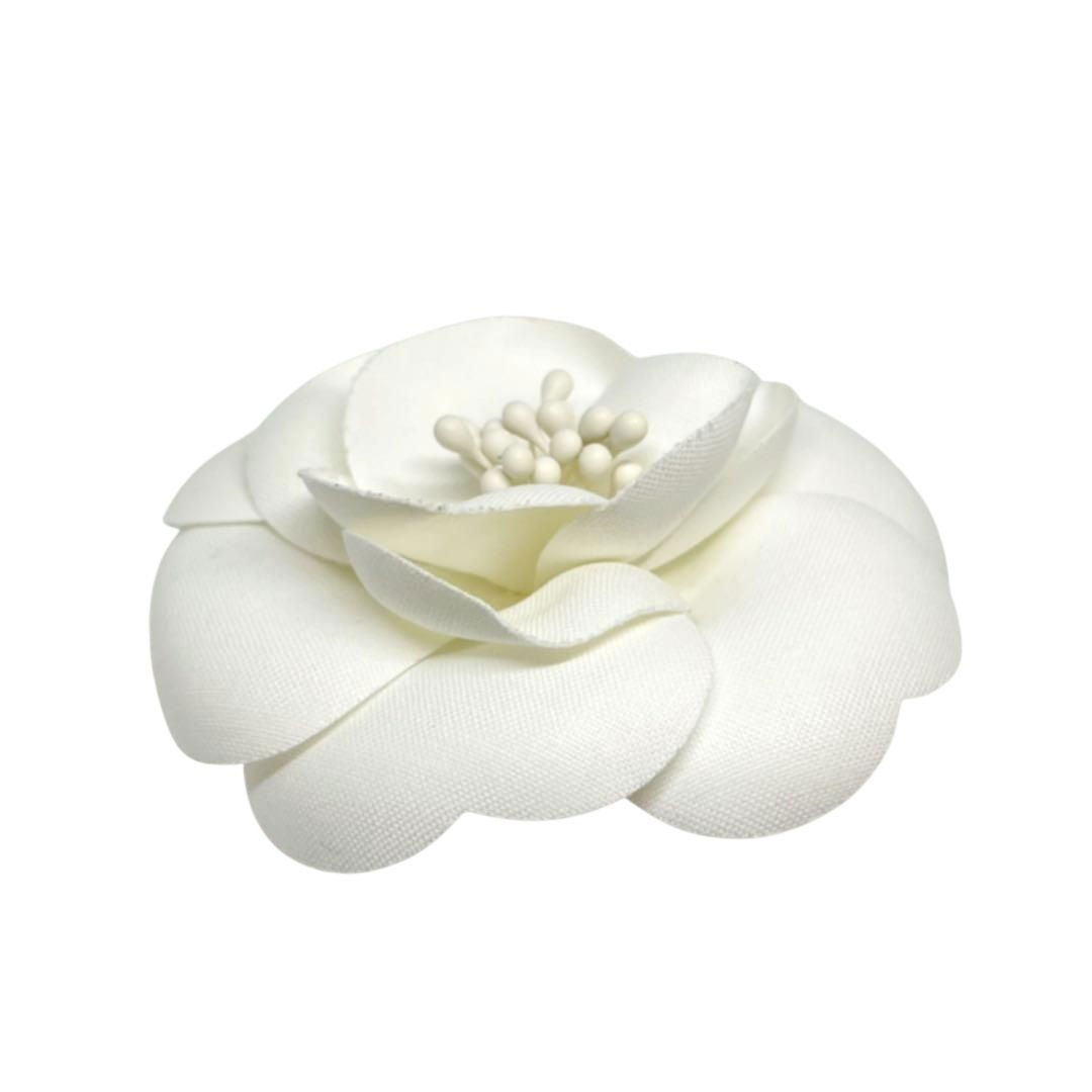 CHANEL シャネル コサージュ カメリア フラワーブローチ ホワイト