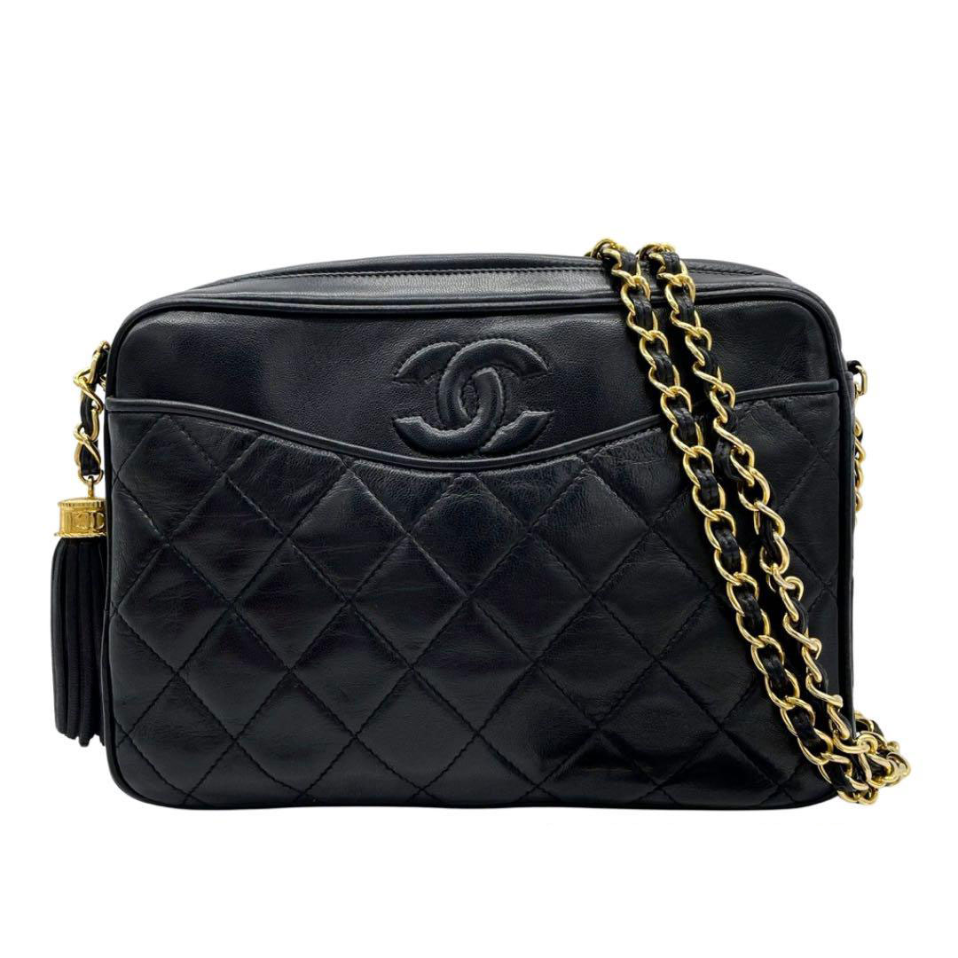 CHANEL シャネル チェーンショルダーバッグ フリンジ ココマーク  