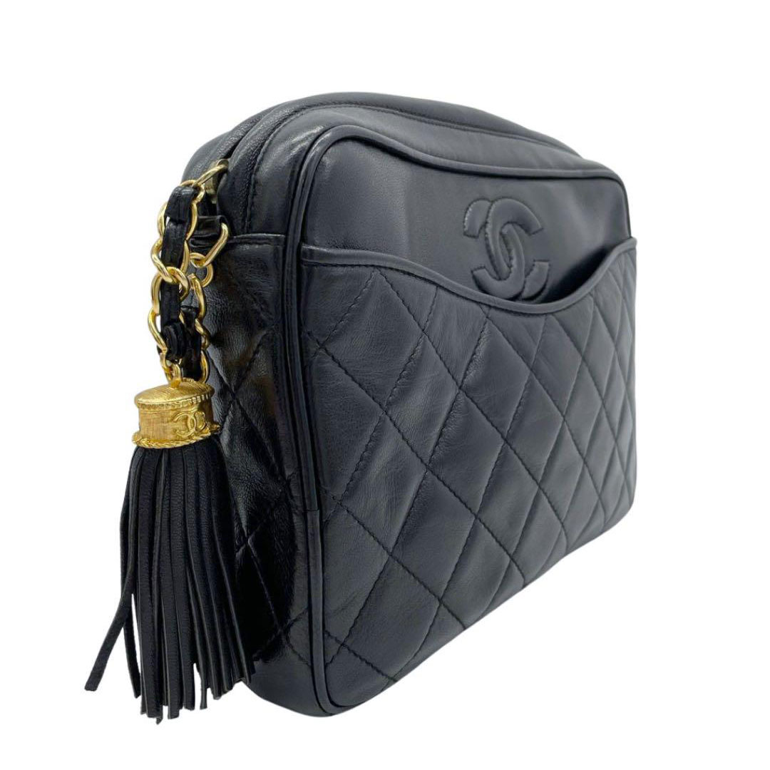 CHANEL シャネル チェーンショルダーバッグ フリンジ ココマーク  