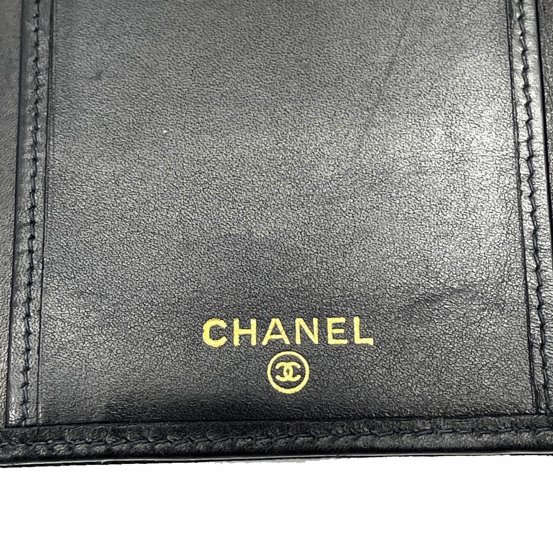 CHANEL シャネル COCO 二つ折り長財布 キャンバス ブラック 7番台 ...