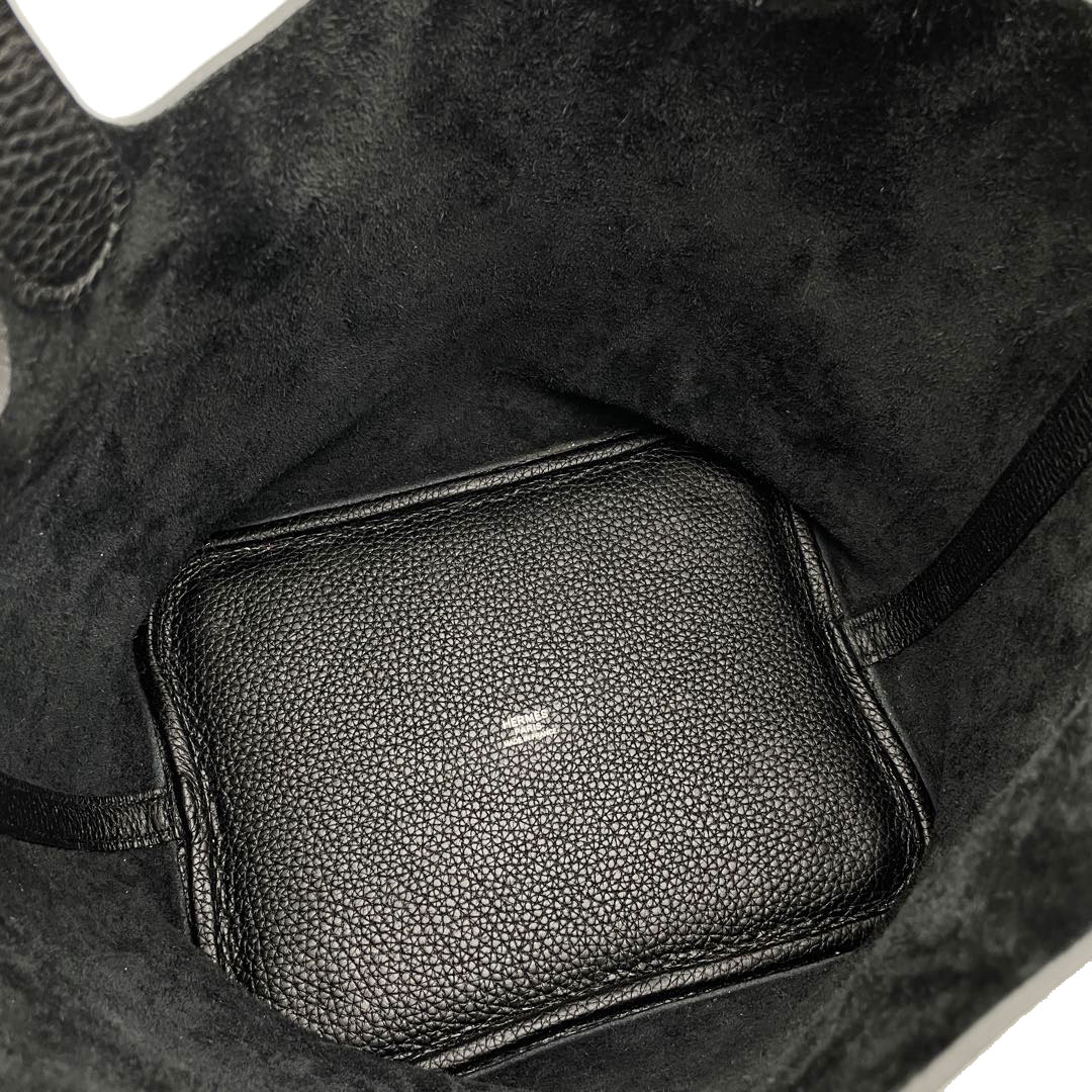 HERMES エルメス ハンドバッグ ピコタンロックMM トリヨンクレマンス ノワール/シルバー金具 □R刻印