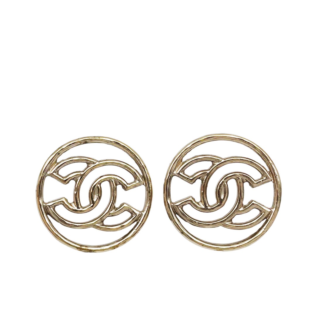 福袋 大丸 サークルピアス シャネル CHANEL ココマーク シャンパン B17C アクセサリー