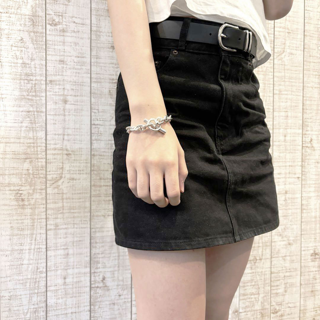 HERMES エルメス ブレスレット シェーヌダンクルMM 16コマ Ag925 シルバー 57.0g
