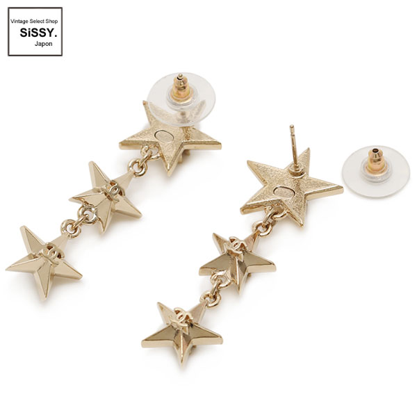 ■シャネル■ ピアス ココマーク スター ライトゴールド A17C 【CHANEL】