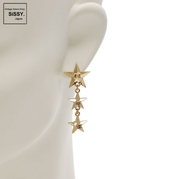 ■シャネル■ ピアス ココマーク スター ライトゴールド A17C 【CHANEL】