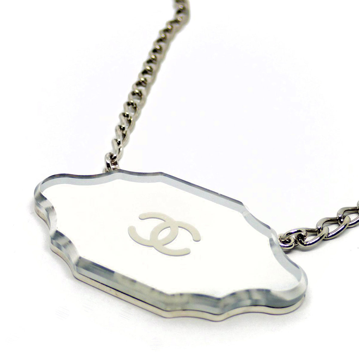 シャネル ココマークミラー ペンダントネックレス □シャネル□ ネックレス ミラー ココマーク シルバー 【CHANEL