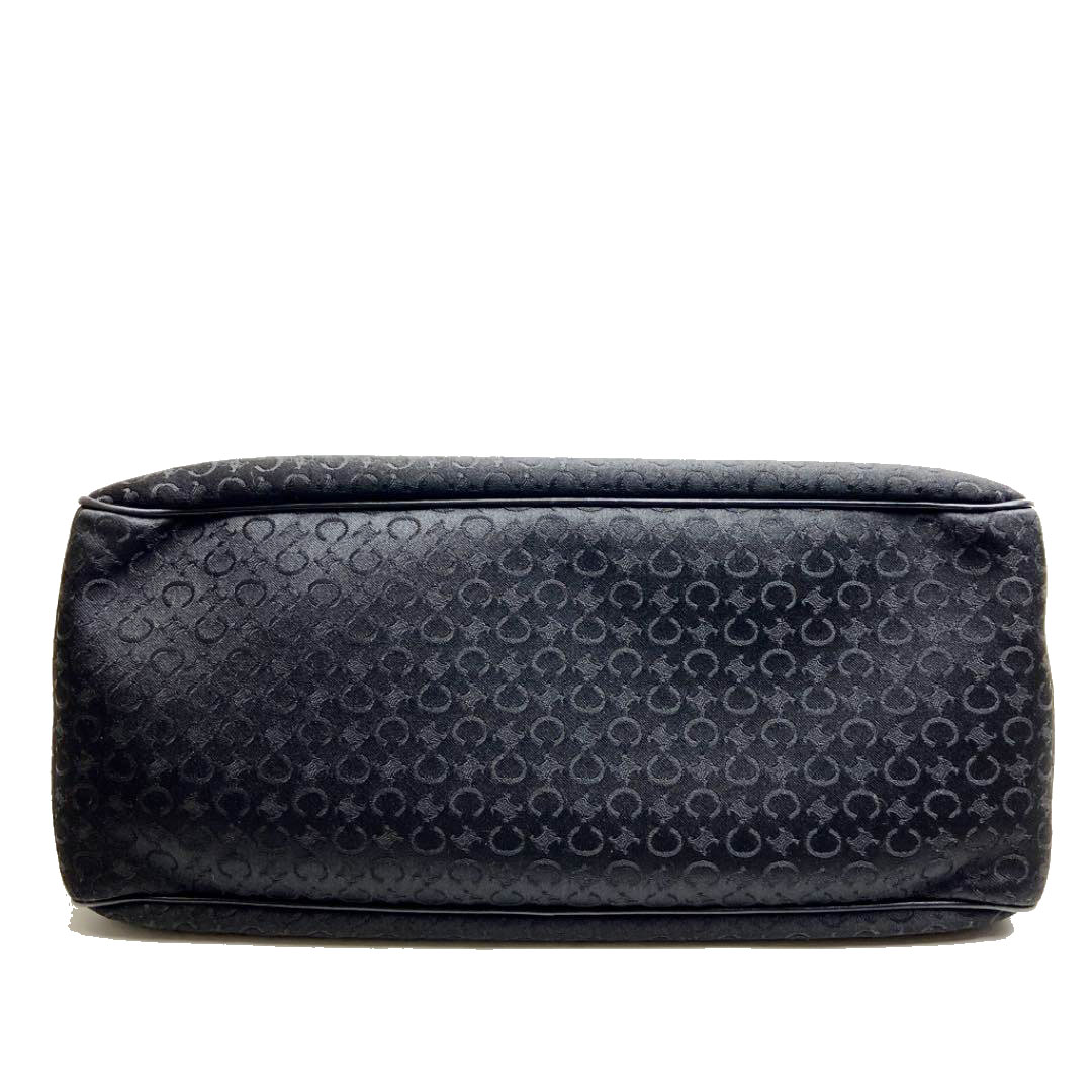 CELINE セリーヌ ブギーバッグ ハンドバッグ キャンバス レザー ブラック