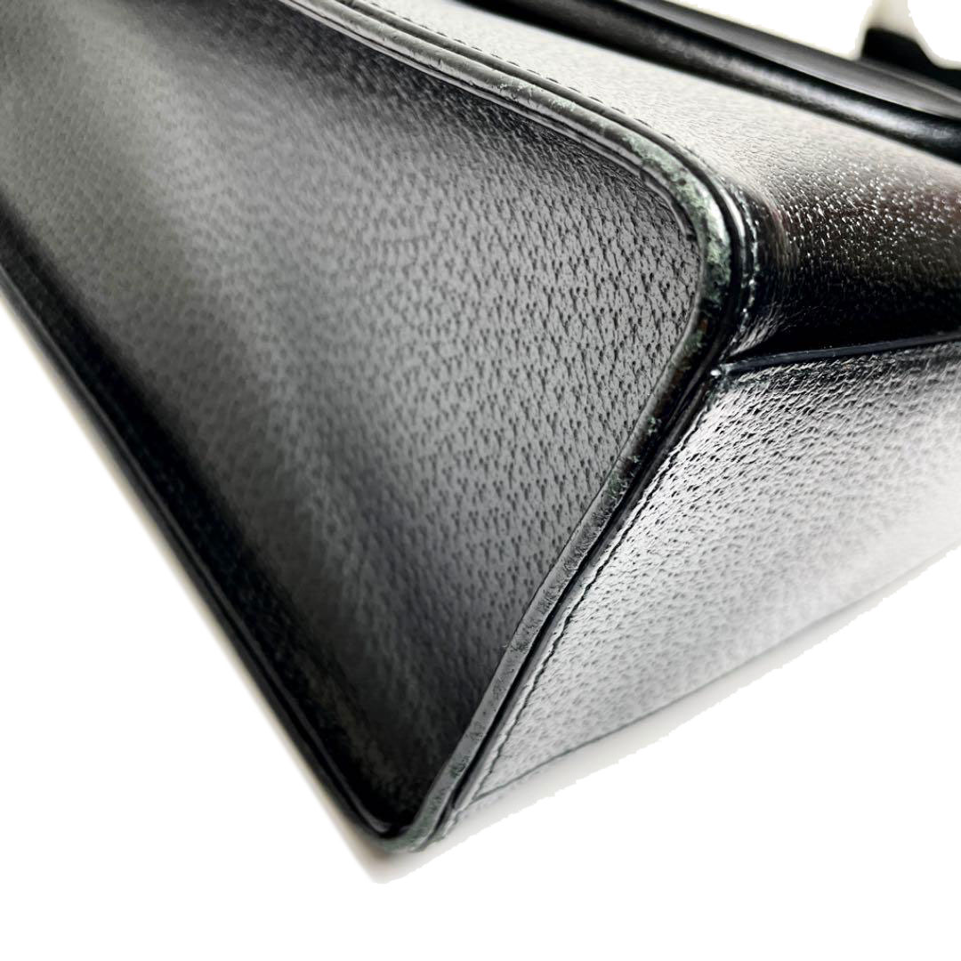 PRADA プラダ トートバッグ レザー ブラック シルバー金具