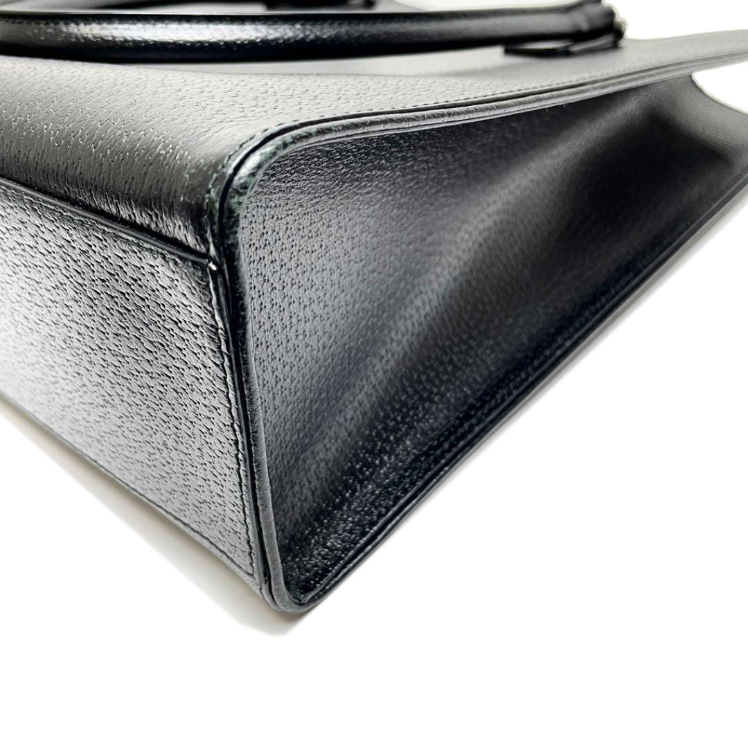 PRADA プラダ トートバッグ レザー ブラック シルバー金具