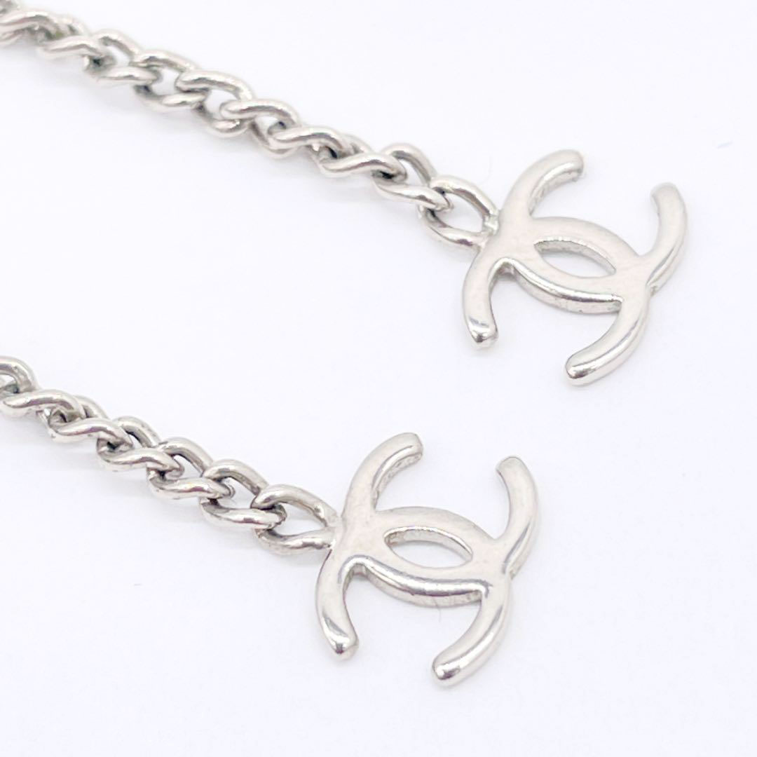 CHANEL シャネル チェーンピアス ココマーク シルバー | アクセサリー