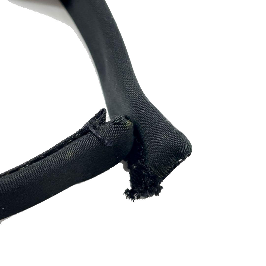 CHANEL シャネル カチューシャ リボン サテン ブラック ヴィンテージ