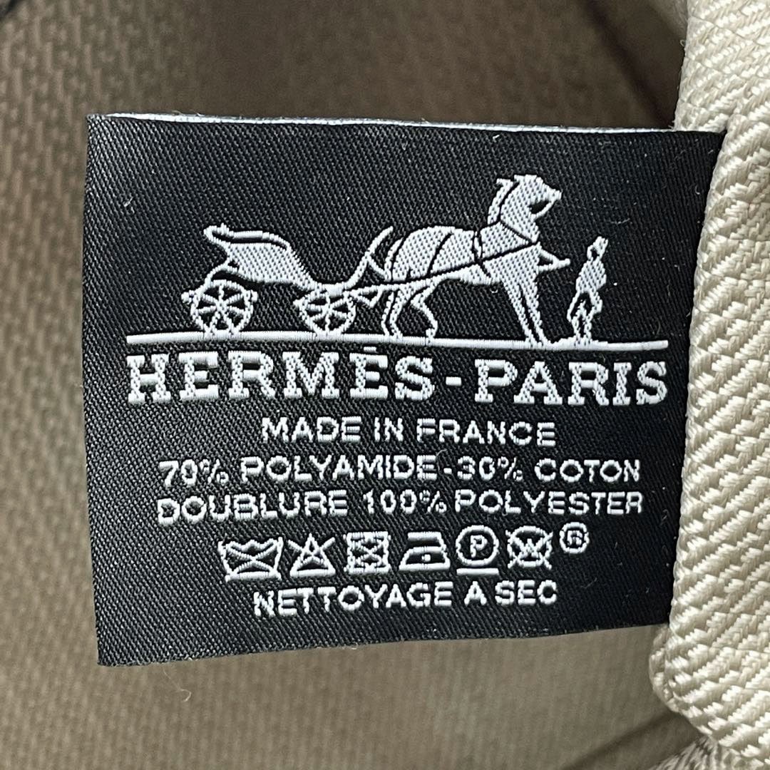 HERMES エルメス ハンドバッグ バス用ポーチ ブリッド ア ブラックGM ジグザグ キャンバス ブラック ブルーニュイ