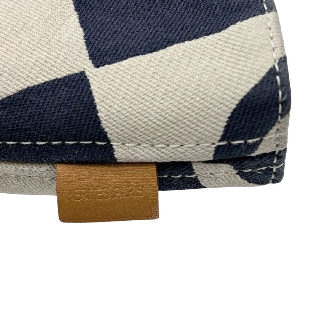 HERMES エルメス トートバッグ パニエド プラージュPM シェーヌダンクル柄 キャンバス アイボリー/ネイビー