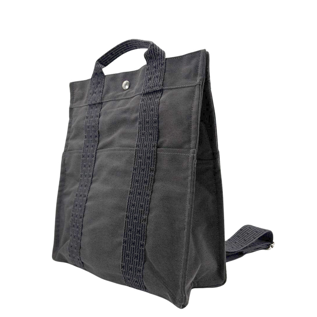 HERMES エルメス エールライン アドMM リュックサック バックパック キャンバス グレー