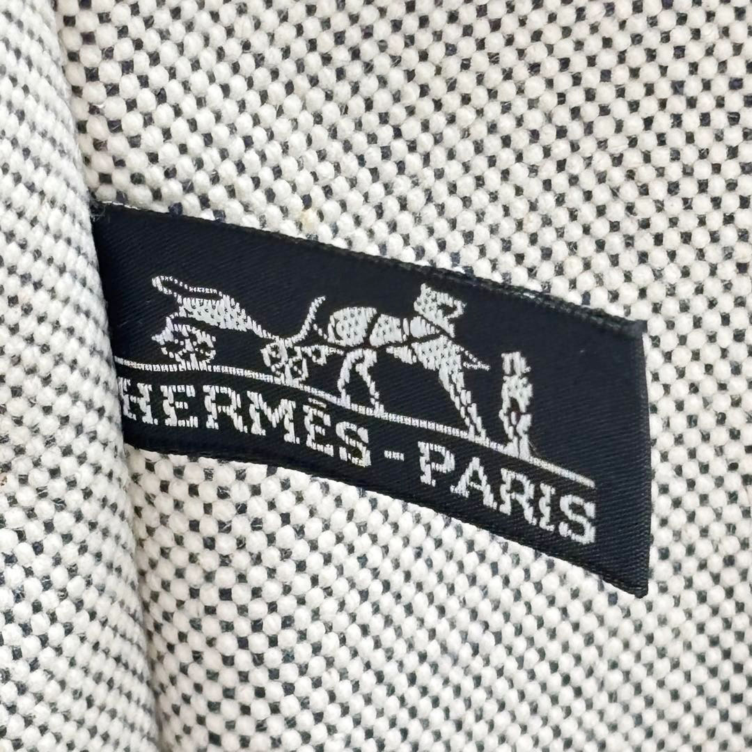 HERMES エルメス トートバッグ ボラボラGM トワルアッシュ グレー/ネイビー